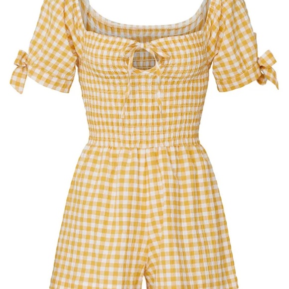 Lerumie Sienna Yellow Gingham Dress by Selena Gomez - Size SMALL - Picture 5 of 12